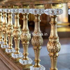 Luxury Brass Railing With Intricate Detailing Modern Steel Stair Railing