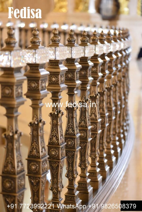 Engraved Custom Railing Traditional Brass Railing Design With Engraving Spiral Staircase ...