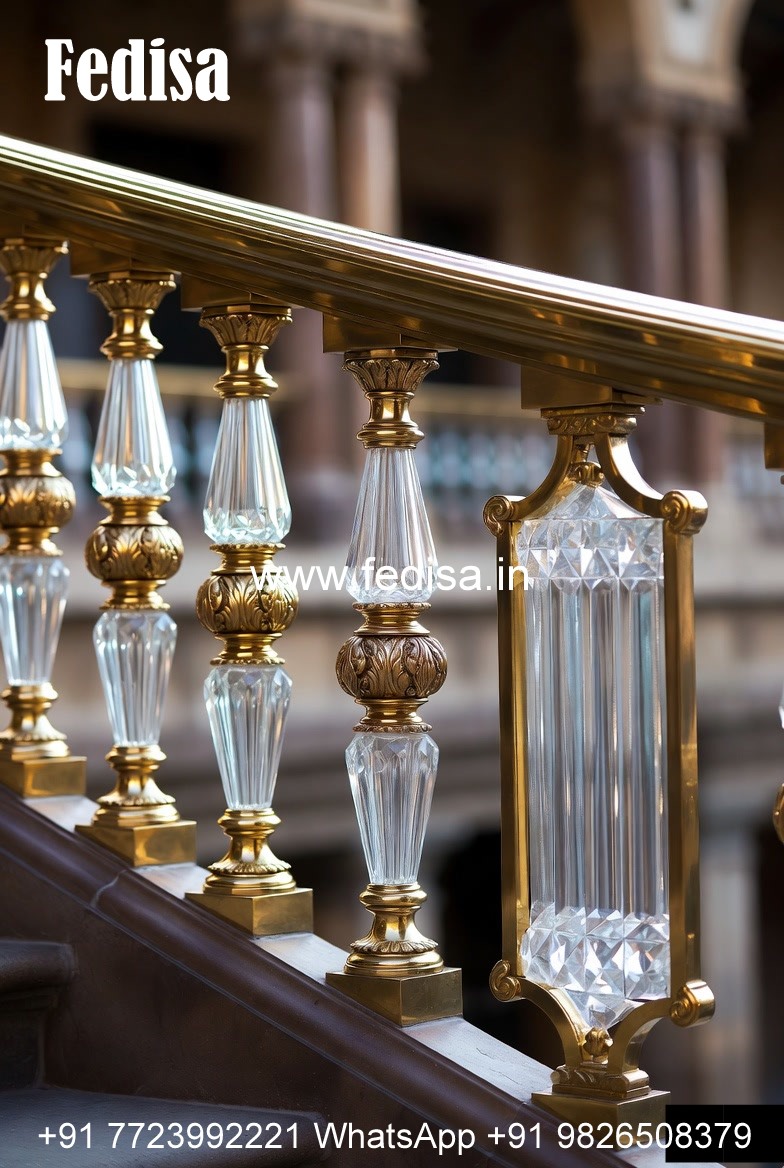 Artistic Brass Railing Design With Luxury Look Barja Grill Design