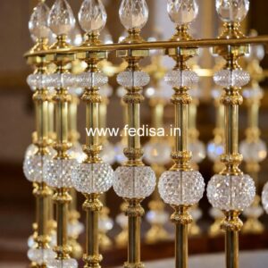 Modern Brass Staircase Railing With Glass Inserts Stainless Steel Roof Railing Design