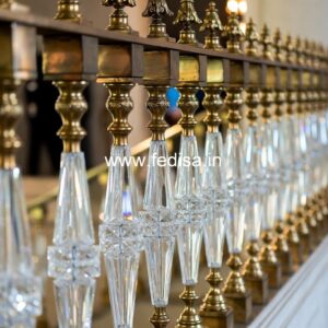 Elegant Brass Railing Design For Modern Villas Building Front Railing Design
