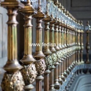 Brass Staircase Railing Design With Elegant Touch Modern Balcony Glass Railing