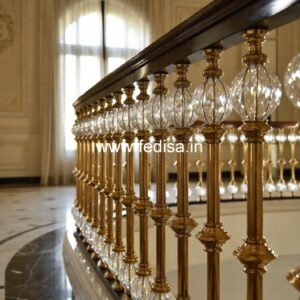 Stylish Brass Balcony Railing For Premium Homes Picket Railing Designs