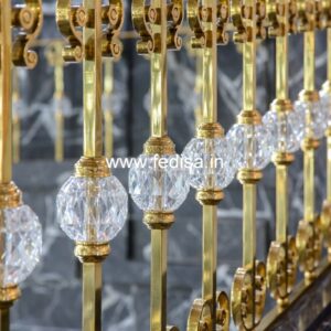 Stylish Brass Balcony Railing With Designer Look Railing Design House