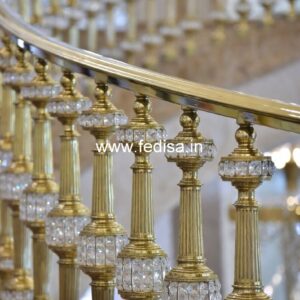 Brass Staircase Railing Design With Premium Finish Modern Balcony Grill Design 2026