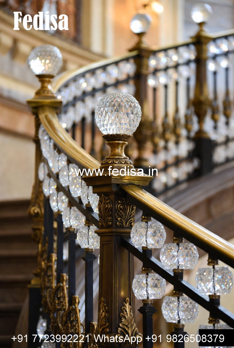 Designer Brass Balcony Railing For Stylish Homes Outdoor Steel Railing Design