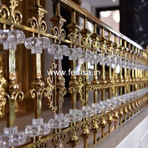 Premium Brass Railing Design For Modern Interiors Stainless Steel Railing Design With Glass