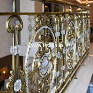 Decorative Brass Stair Railing With Elegant Finish Cast Iron Design For Railing