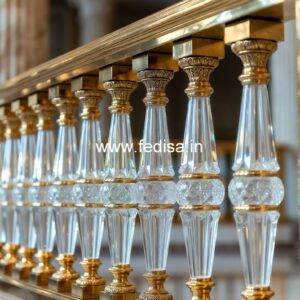 Premium Brass Handrail For Contemporary Homes Kanch Ki Railing Ki Design