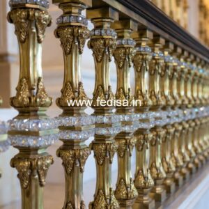 Elegant Brass Balcony Railing For Designer Interiors Long Balcony Grill Design
