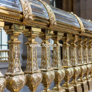 Designer Brass Balcony Railing With Unique Finish Tube Railing Design