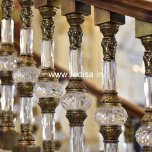 Decorative Brass Staircase Railing With Fine Finish Chhajje Ki Grill Design