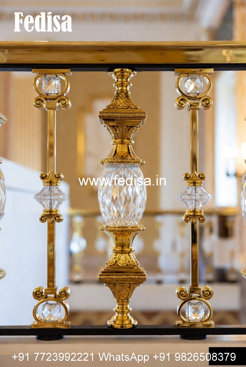 Antique Brass Railing Design For Royal Interiors Outdoor Staircase Railing Design