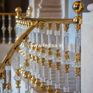 Decorative Brass Railing Design With Floral Patterns Ss Master Pillar Design