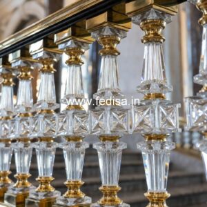 Heavy Duty Brass Railing Design For Durability Glass Railing Staircase Design