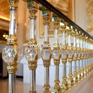 Artistic Brass Railing Design For Interiors Grill Design Jeena