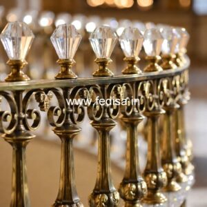 Decorative Brass Stair Railing For Villas Arch Railing Design