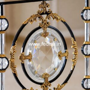 Elegant Brass Balcony Railing With Designer Look Staircase Steel Handle Design