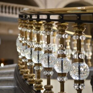 Classic Brass Staircase Design For Luxury Homes Chhat Ka Railing Plaster Design