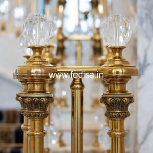 Antique Finish Brass Railing Design For Interiors Round Staircase Railing Design