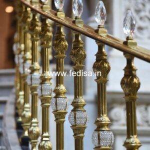 Brass Railing Design For Home Exterior Decor Staircase Railing Glass Etching Designs