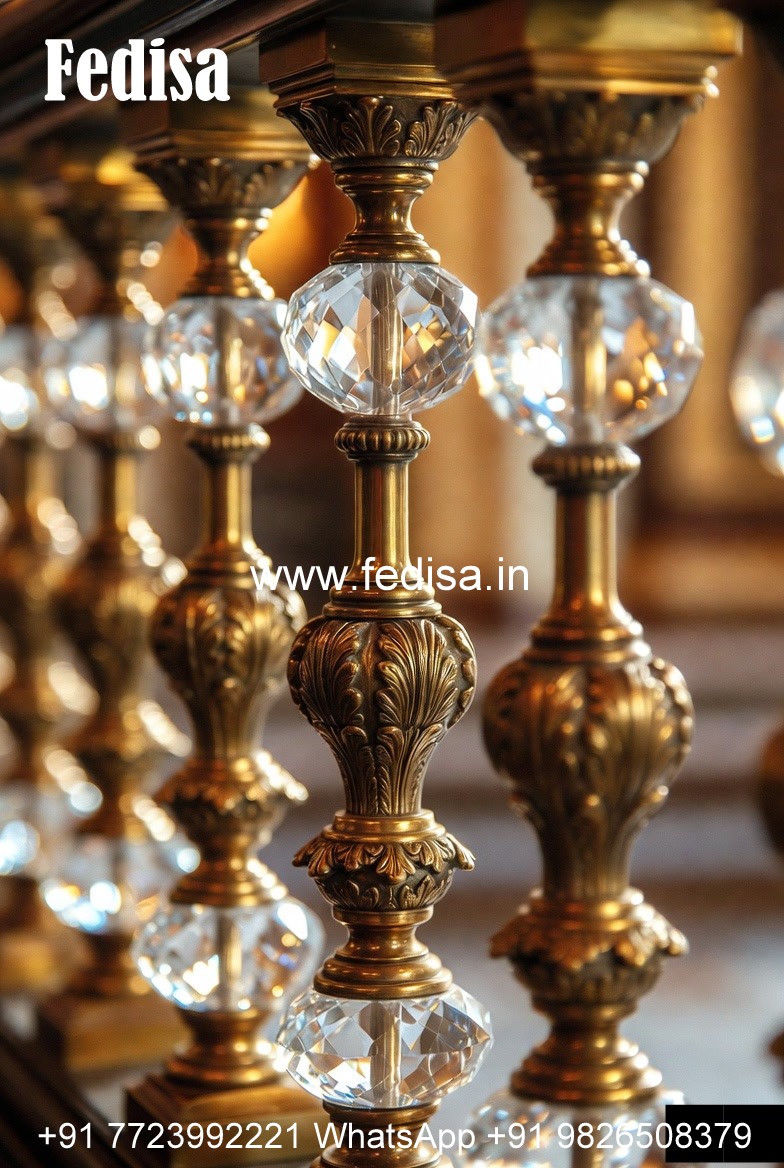 Stylish Brass Railing Design For Interiors Minimalist Staircase Railing