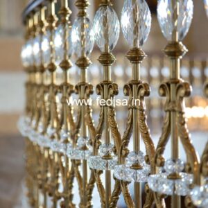 Designer Brass Staircase Railing With Custom Patterns Ayran Railing Design