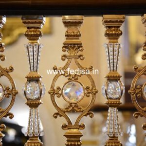 Premium Brass Balcony Railing For Contemporary Homes Staircase Pipe Railing