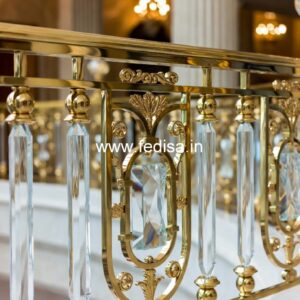 Artistic Brass Railing Design With Luxury Look Wrought Iron Balcony Designs