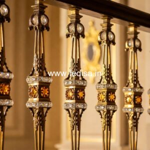 Luxury Brass Balcony Railing For Elegant Homes Steel Railing Design For Ladder