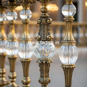 Decorative Brass Stair Railing With Unique Style External Staircase Railing Design