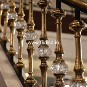 Brass Staircase Railing Design With Modern Appeal Grill Steel Ki