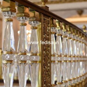 Designer Brass Stair Railing For Luxury Decor Steel Railing Roof Design