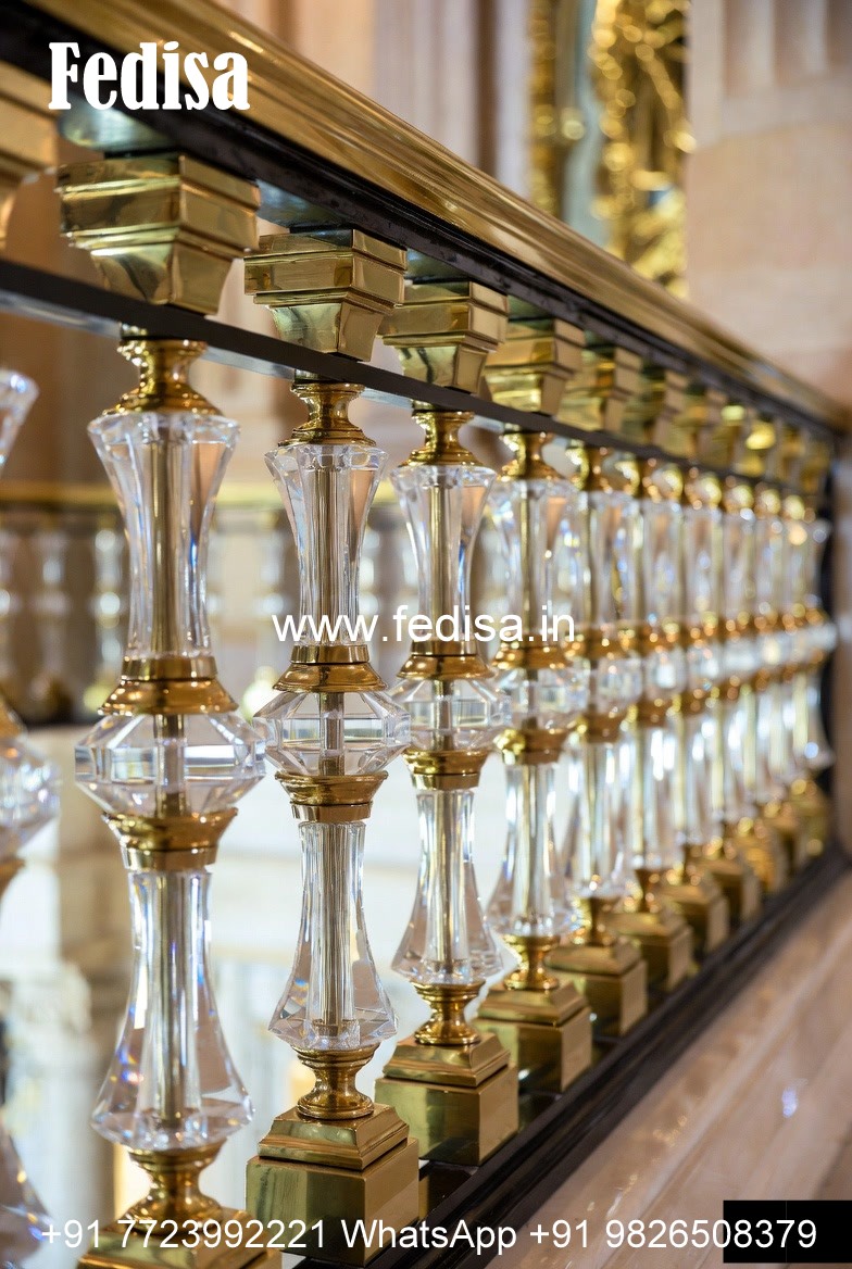 Antique Brass Handrail Design For Classic Interiors House Staircase Steel Railing Design