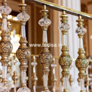 Designer Brass Staircase Railing For Villas Water Pipe Railing