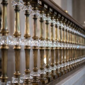 Stylish Brass Staircase Railing With Elegant Look Mission Style Handrail