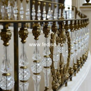 Premium Brass Handrail Design For Modern Spaces Railing Design With Cement