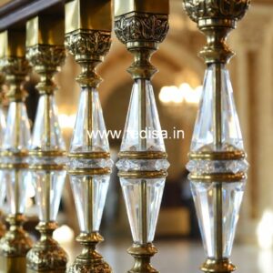 Luxury Brass Stair Railing Design For Villas Handrail Design Glass