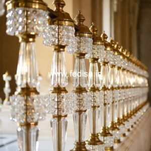 Stylish Brass Balcony Railing With Designer Look Parapet Glass Railing Design