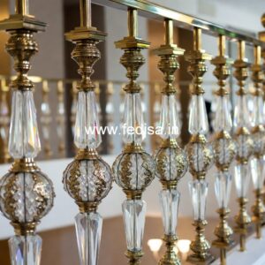 Elegant Brass Balcony Railing For Interior Decor House Balcony Glass Railing Design