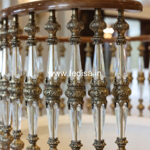 Premium Brass Railing Design With Artistic Finish New Design Stair Railing