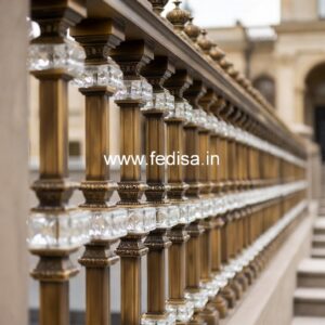 Luxury Brass Handrail Design For Modern Homes Mandir Steel Railing Design