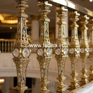 Brass Staircase Railing Design With Luxury Appeal Balcony Grill Ka Design