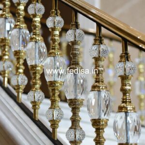 Designer Brass Staircase Railing With Classic Appeal Modern Stainless Steel Balcony Railing Design