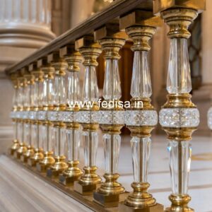 Brass Balcony Railing Design With Luxury Finish Stainless Steel Glass Railing Design For Balcony