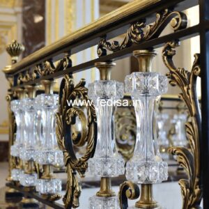 Traditional Brass Railing Design With Carving Work Curved Railing Design Balcony