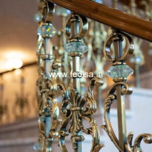 Decorative Brass Railing Design With Floral Patterns Railings Modern Design
