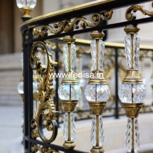 Designer Brass Balcony Railing For Homes Balcony Grill Simple Design