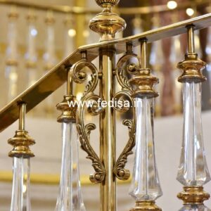 Decorative Brass Stair Railing For Villas Home Terrace Railing Design