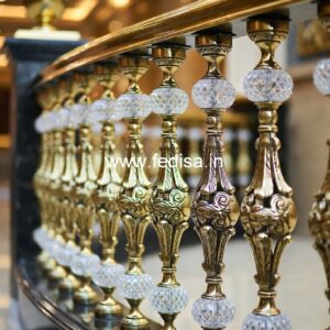 Classic Brass Staircase Design For Luxury Homes Square Bar Balcony Design